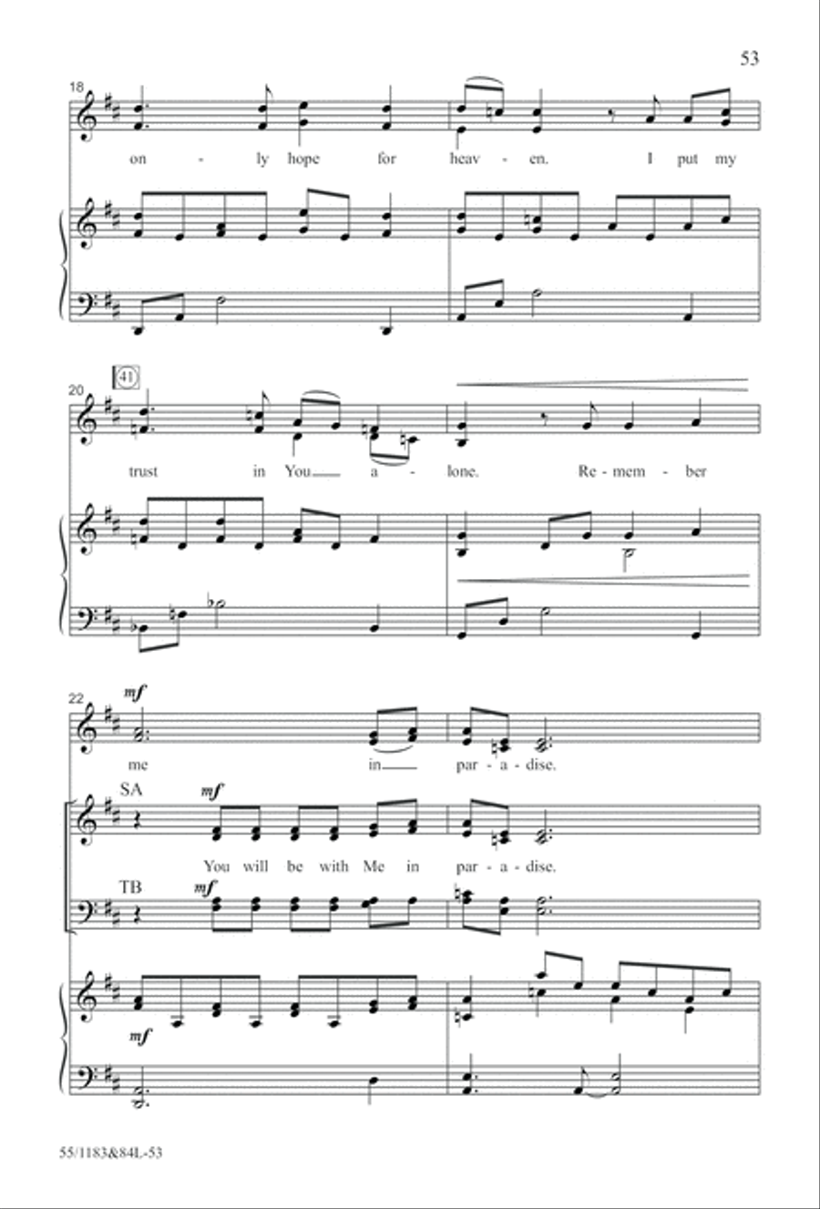 Come to the Cross and Remember (Digital Download) 4-Part scores gallery preview page 53