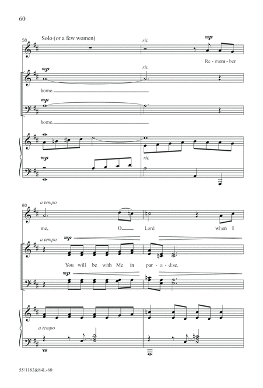 Come to the Cross and Remember (Digital Download) 4-Part scores gallery preview page 60