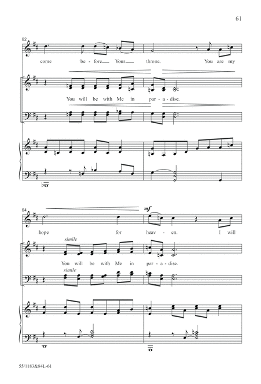 Come to the Cross and Remember (Digital Download) 4-Part scores gallery preview page 61