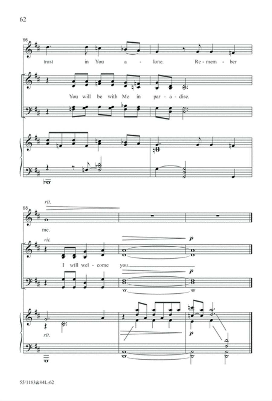 Come to the Cross and Remember (Digital Download) 4-Part scores gallery preview page 62