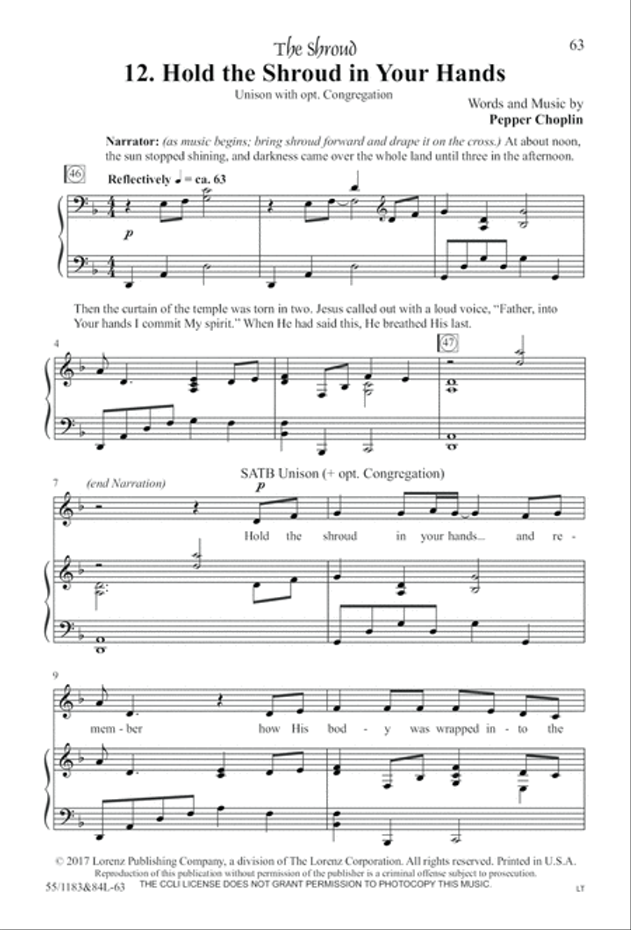 Come to the Cross and Remember (Digital Download) 4-Part scores gallery preview page 63