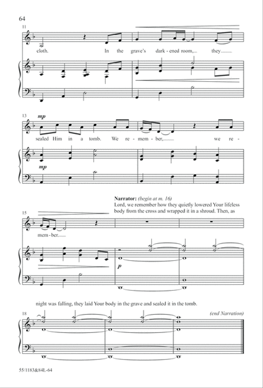 Come to the Cross and Remember (Digital Download) 4-Part scores gallery preview page 64