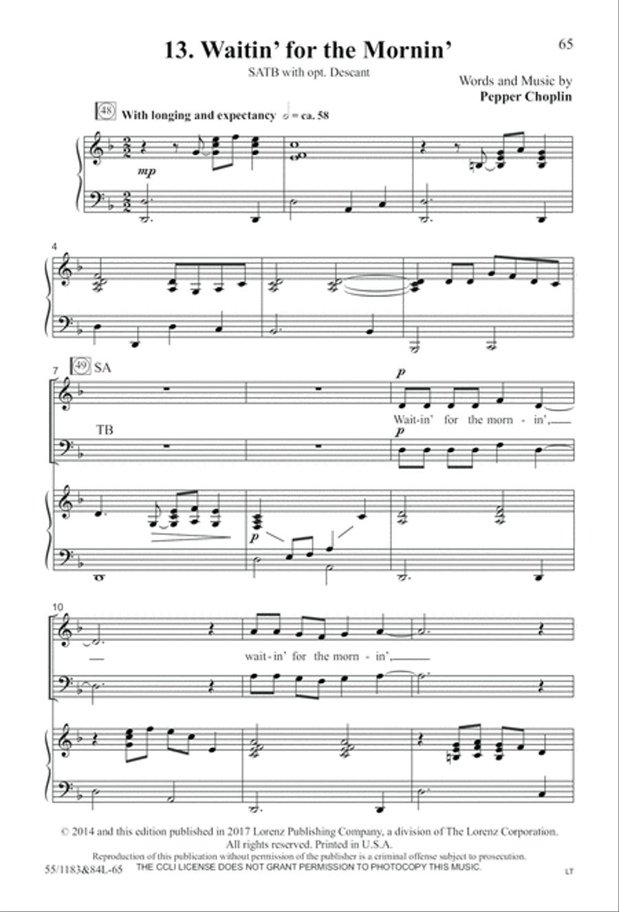 Come to the Cross and Remember (Digital Download) 4-Part scores gallery preview page 65
