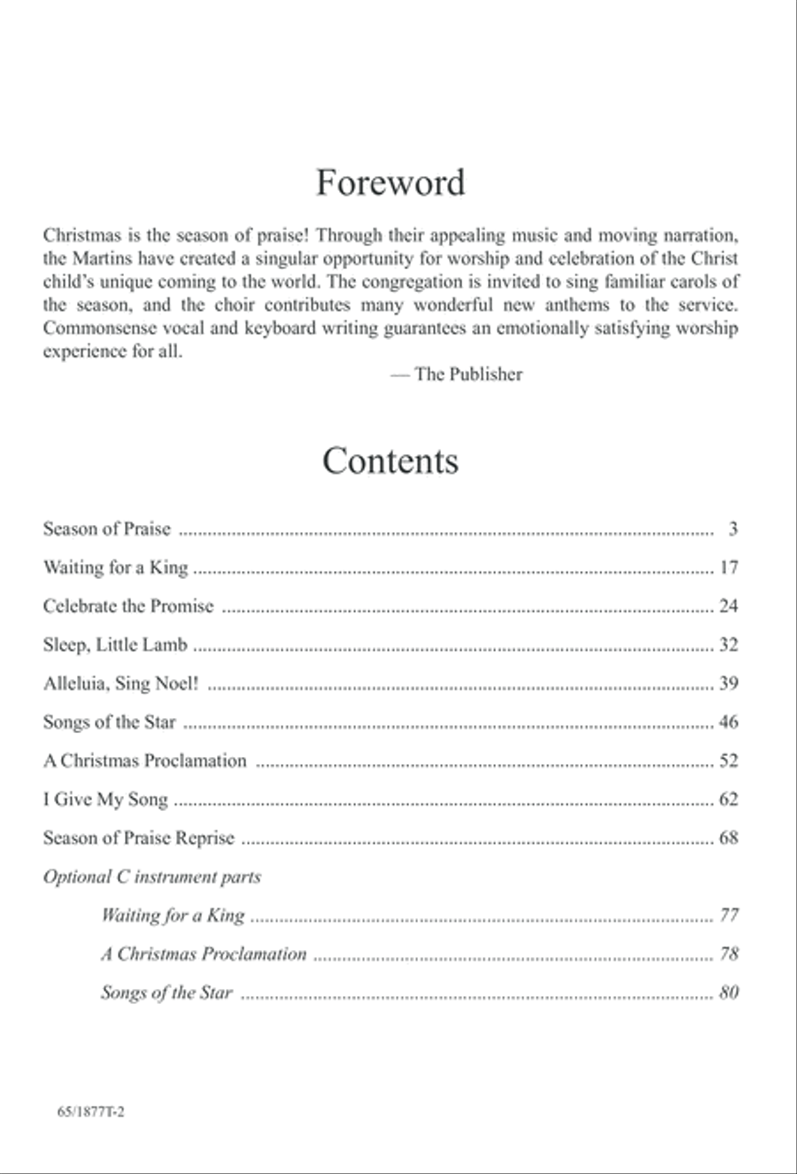Season of Praise (Digital Download) 4-Part scores gallery preview page 2
