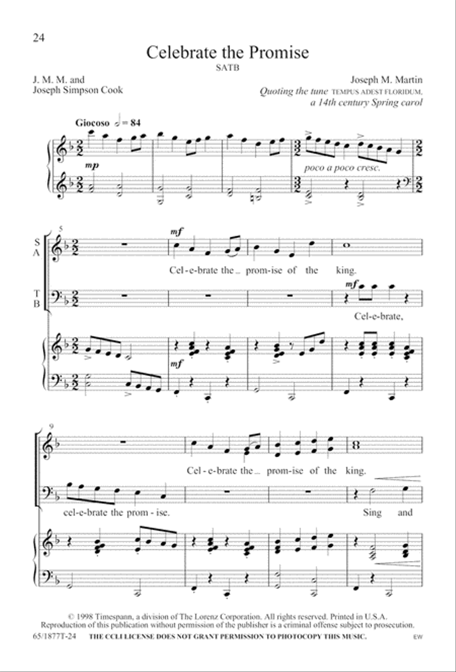 Season of Praise (Digital Download) 4-Part scores gallery preview page 24