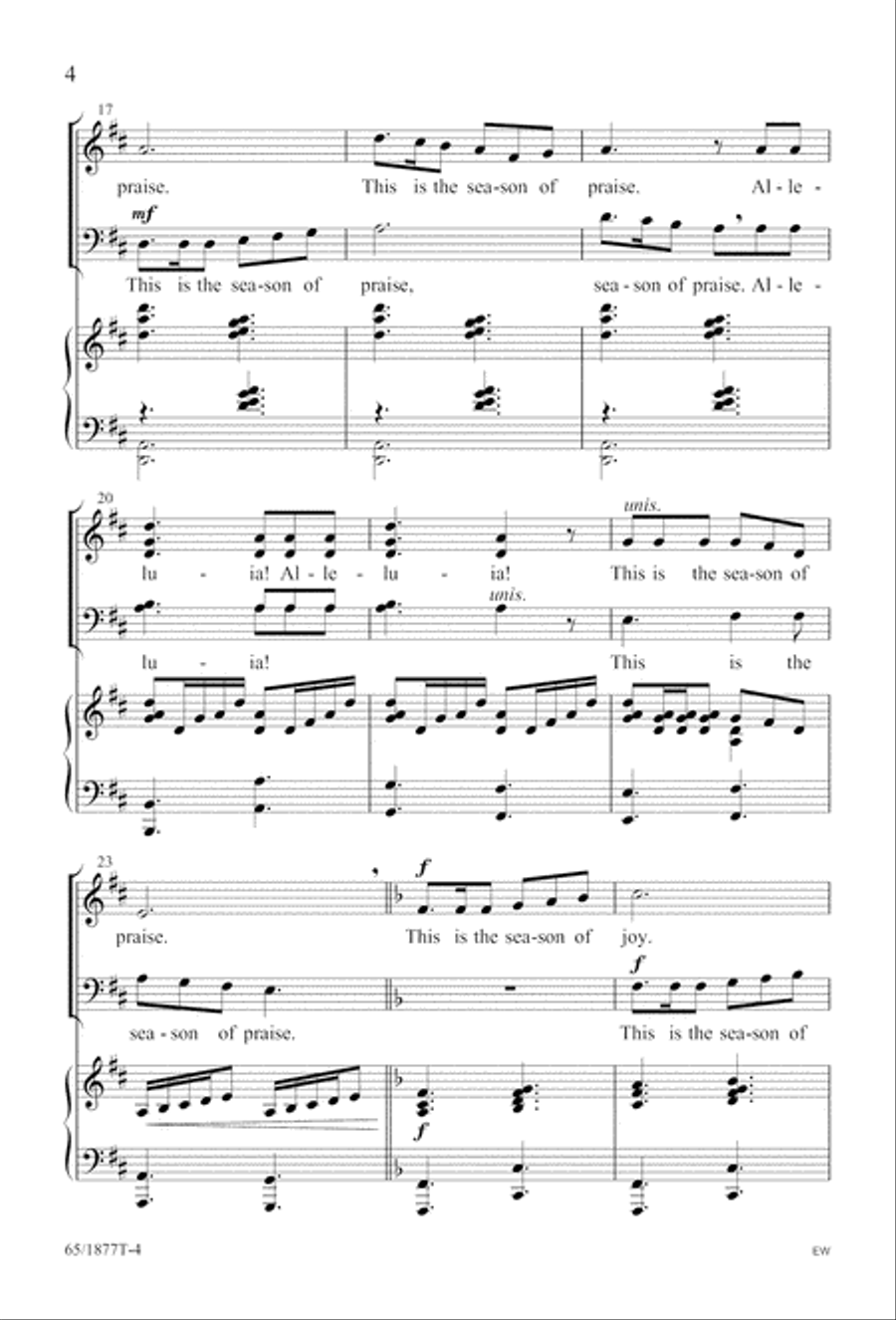 Season of Praise (Digital Download) 4-Part scores gallery preview page 4