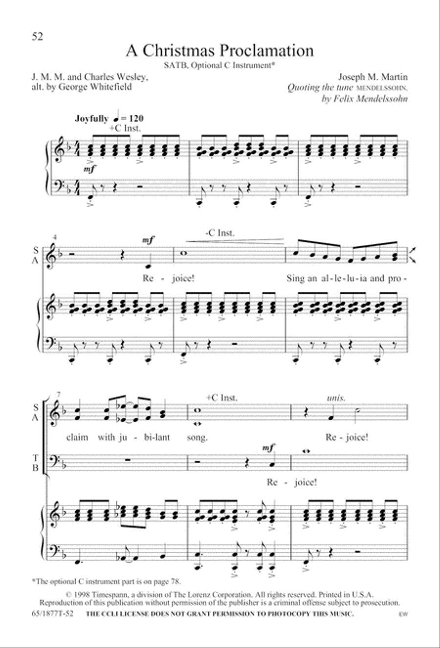 Season of Praise (Digital Download) 4-Part scores gallery preview page 52