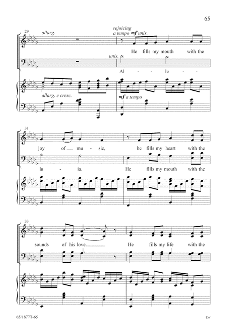 Season of Praise (Digital Download) 4-Part scores gallery preview page 65