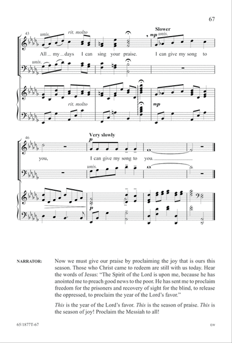 Season of Praise (Digital Download) 4-Part scores gallery preview page 67