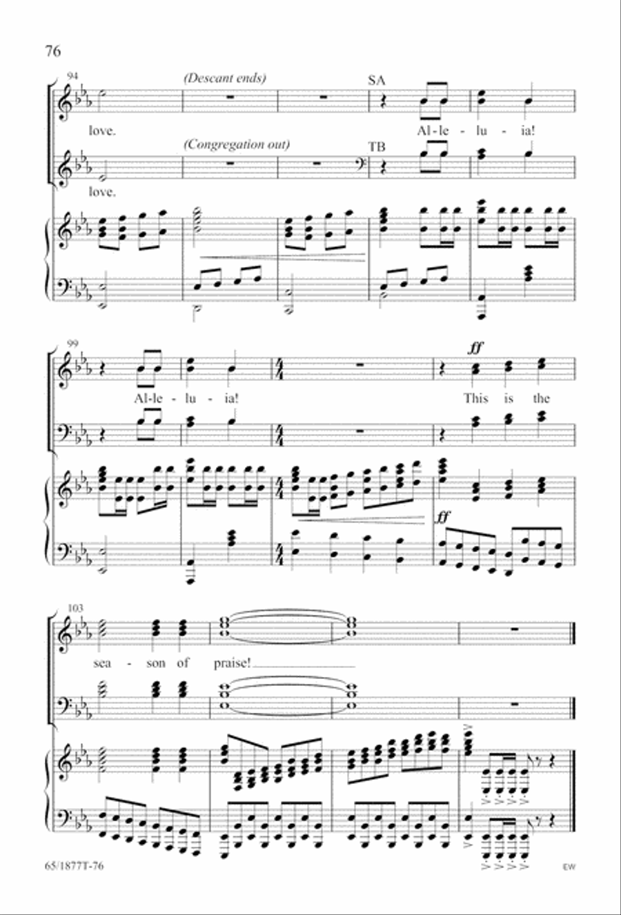 Season of Praise (Digital Download) 4-Part scores gallery preview page 76