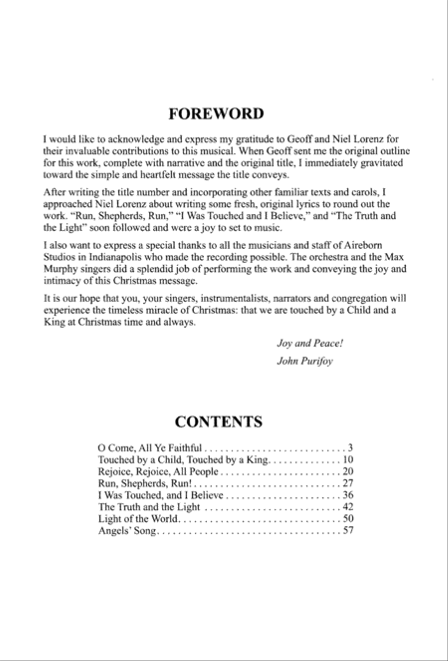 Touched by a Child, Touched by a King (Digital Download) 4-Part scores gallery preview page 2