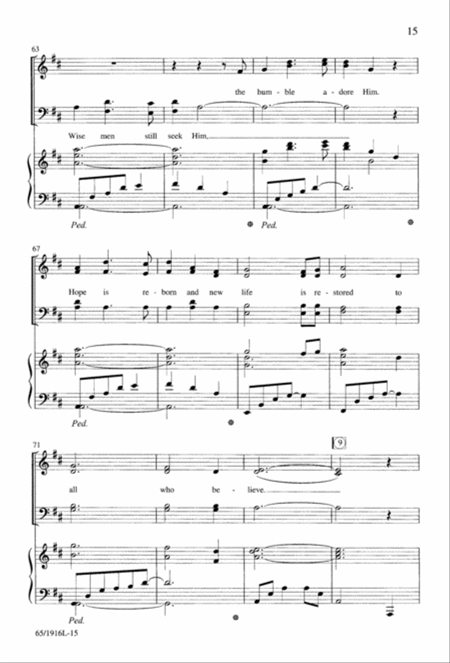 Touched by a Child, Touched by a King (Digital Download) 4-Part scores gallery preview page 15