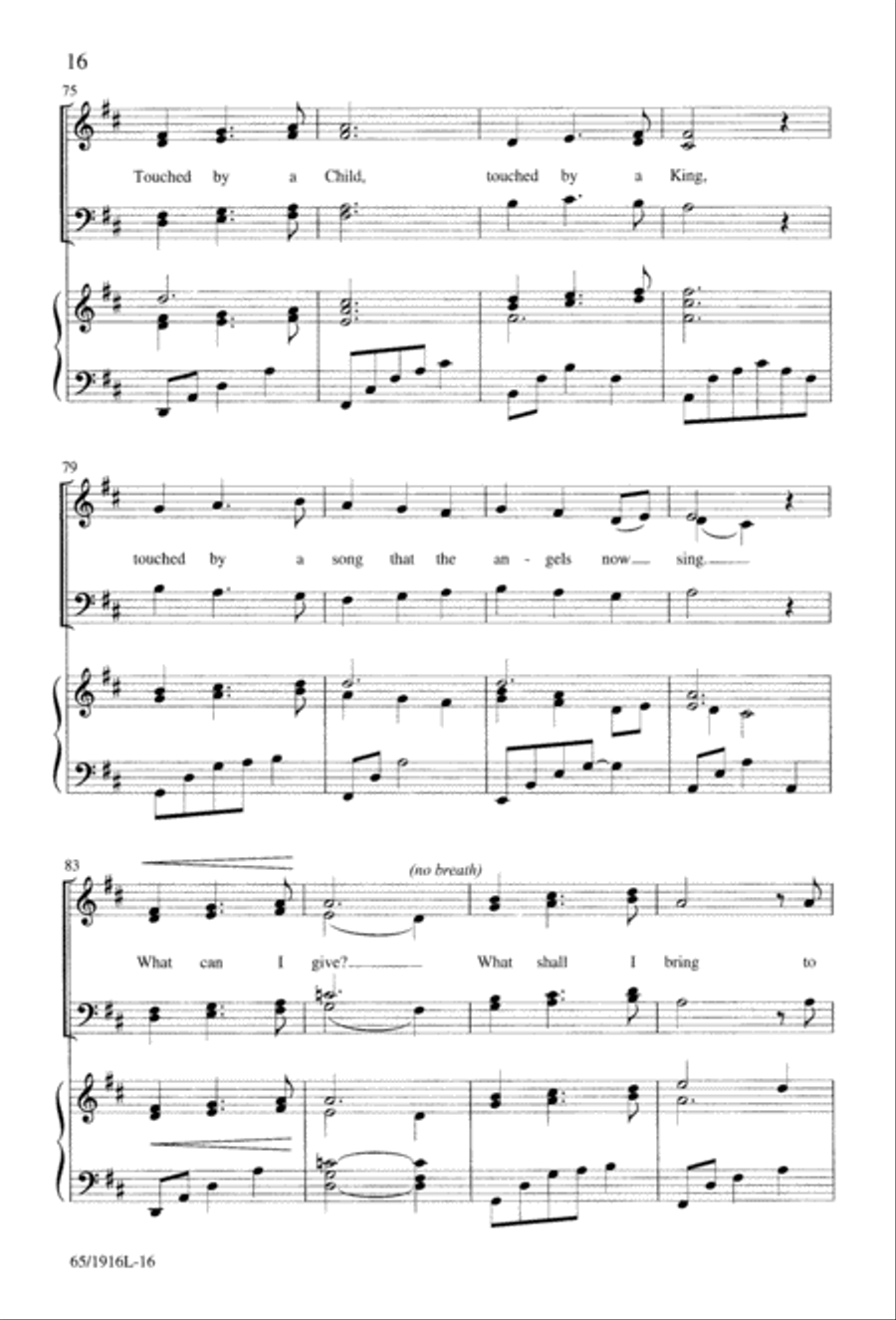 Touched by a Child, Touched by a King (Digital Download) 4-Part scores gallery preview page 16
