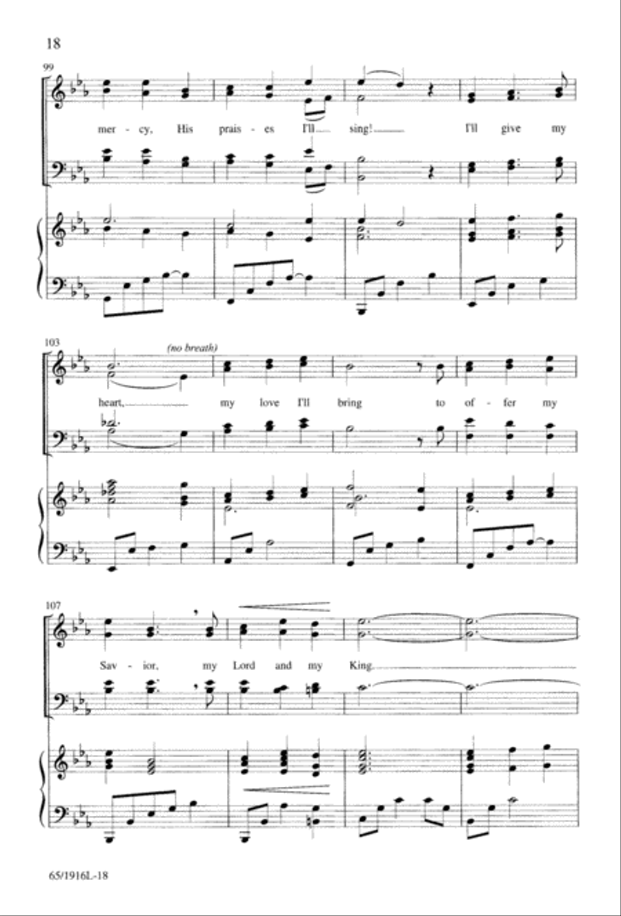 Touched by a Child, Touched by a King (Digital Download) 4-Part scores gallery preview page 18