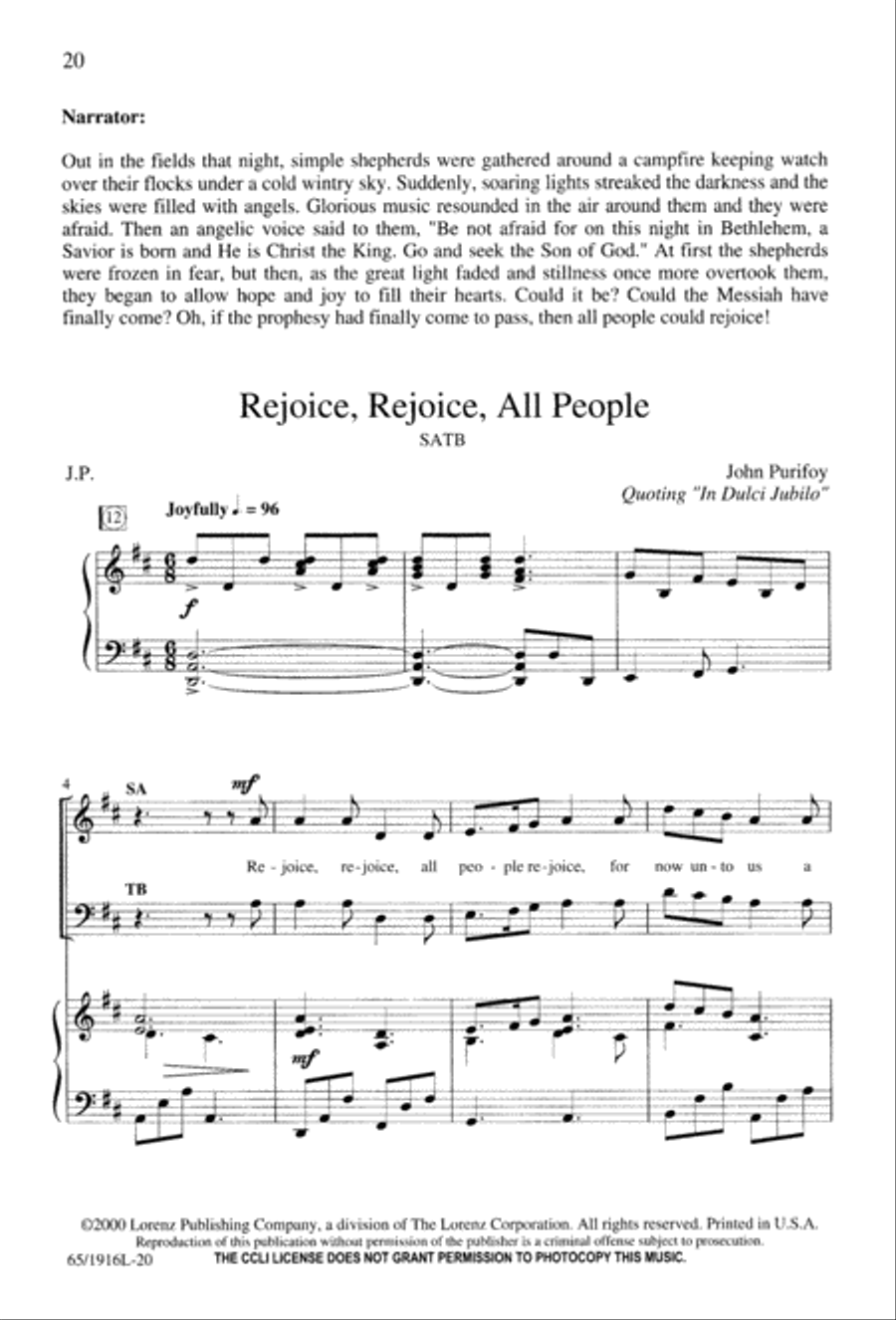 Touched by a Child, Touched by a King (Digital Download) 4-Part scores gallery preview page 20
