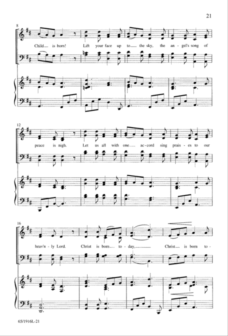 Touched by a Child, Touched by a King (Digital Download) 4-Part scores gallery preview page 21