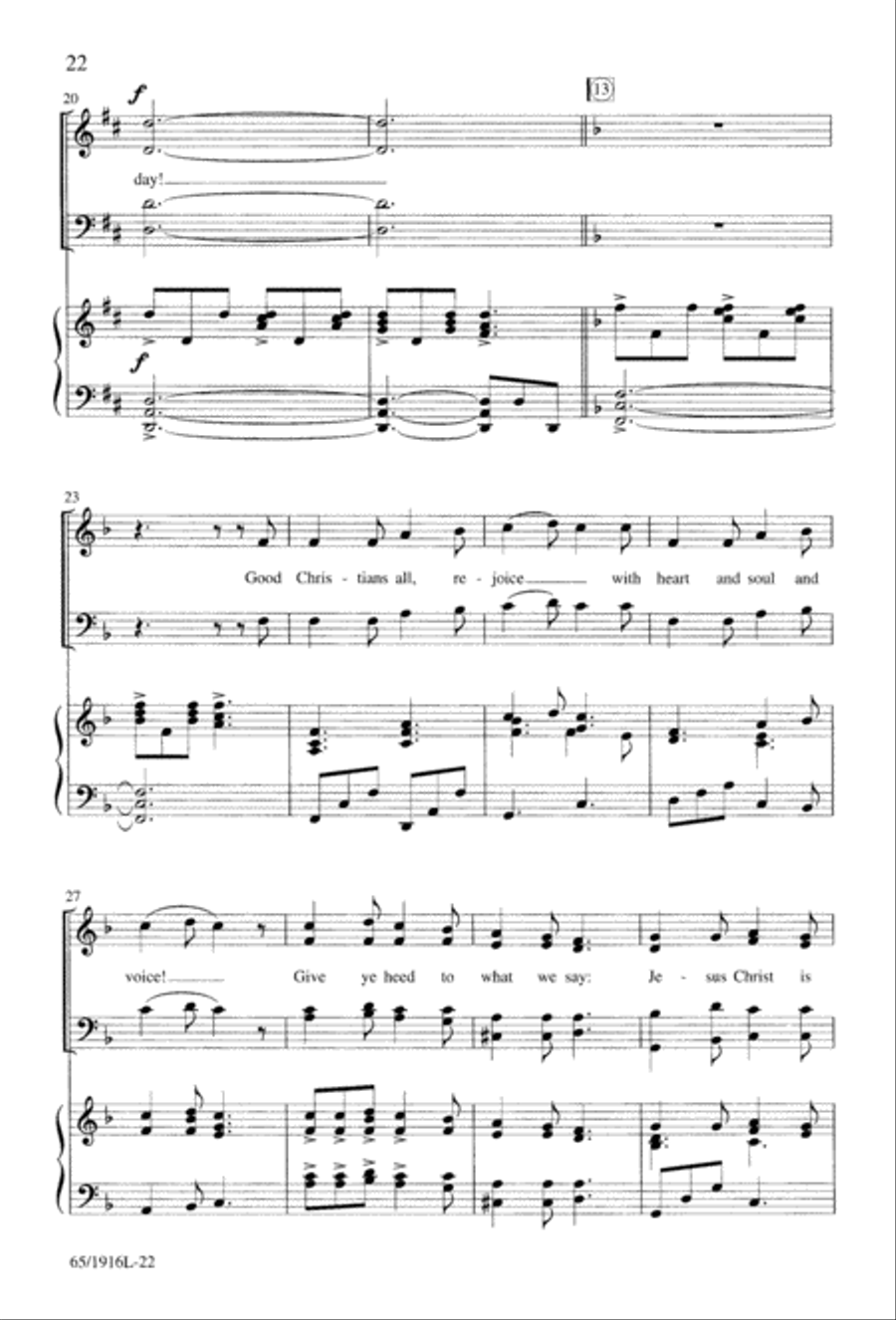 Touched by a Child, Touched by a King (Digital Download) 4-Part scores gallery preview page 22