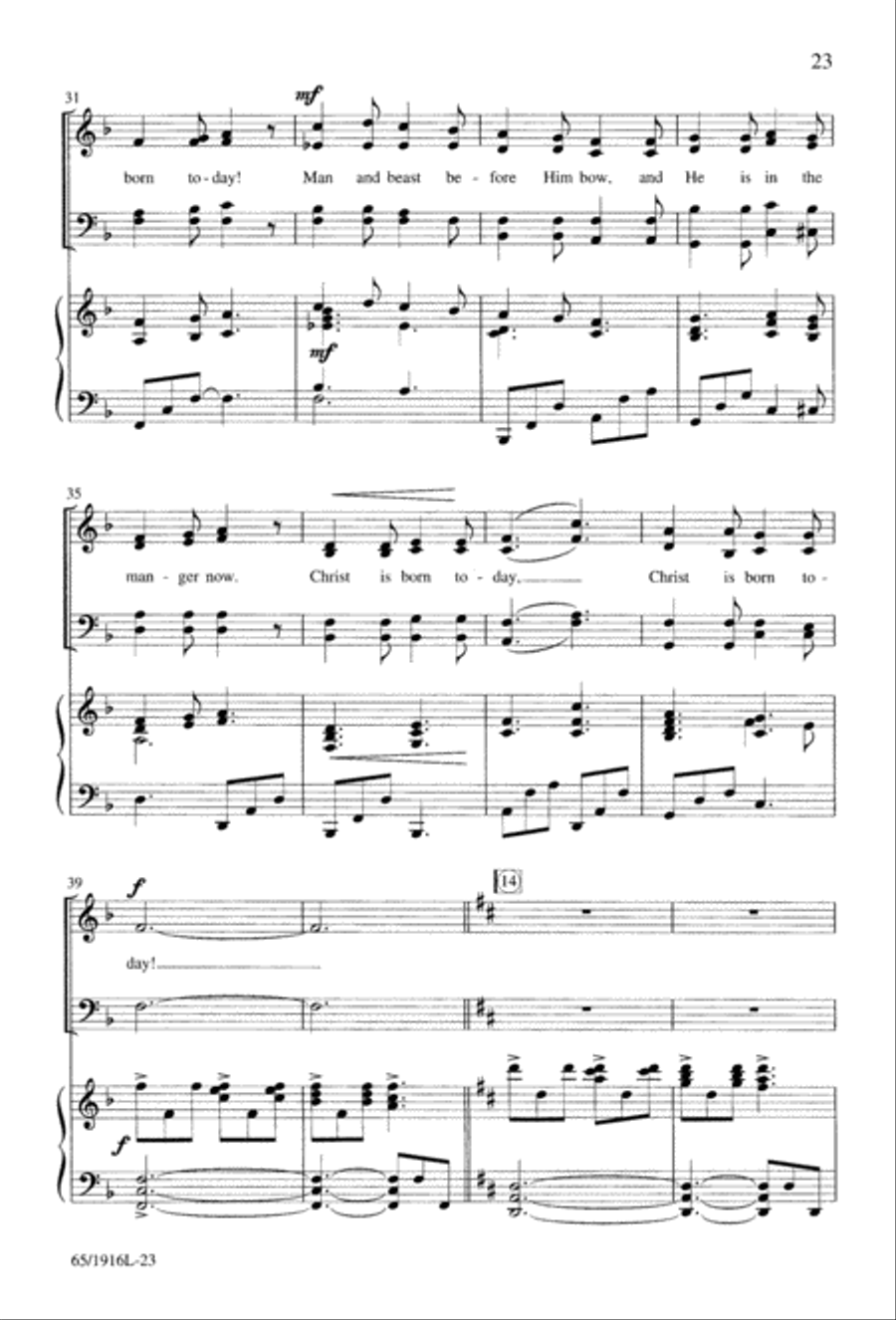 Touched by a Child, Touched by a King (Digital Download) 4-Part scores gallery preview page 23