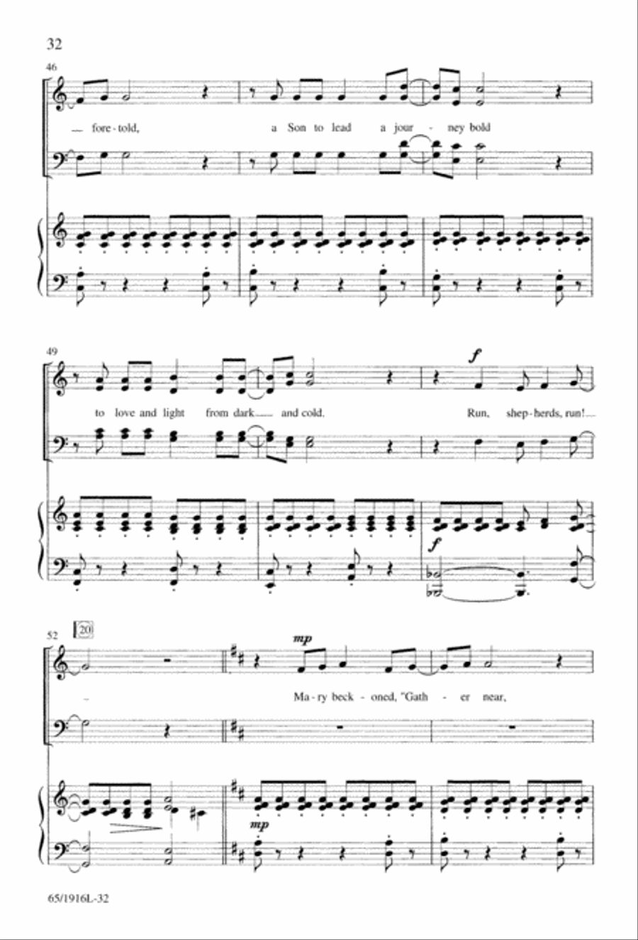 Touched by a Child, Touched by a King (Digital Download) 4-Part scores gallery preview page 32
