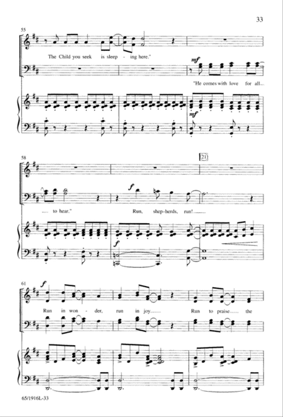 Touched by a Child, Touched by a King (Digital Download) 4-Part scores gallery preview page 33