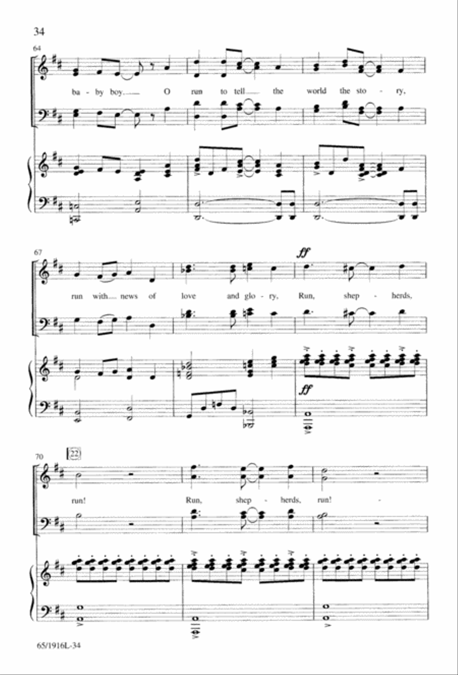 Touched by a Child, Touched by a King (Digital Download) 4-Part scores gallery preview page 34