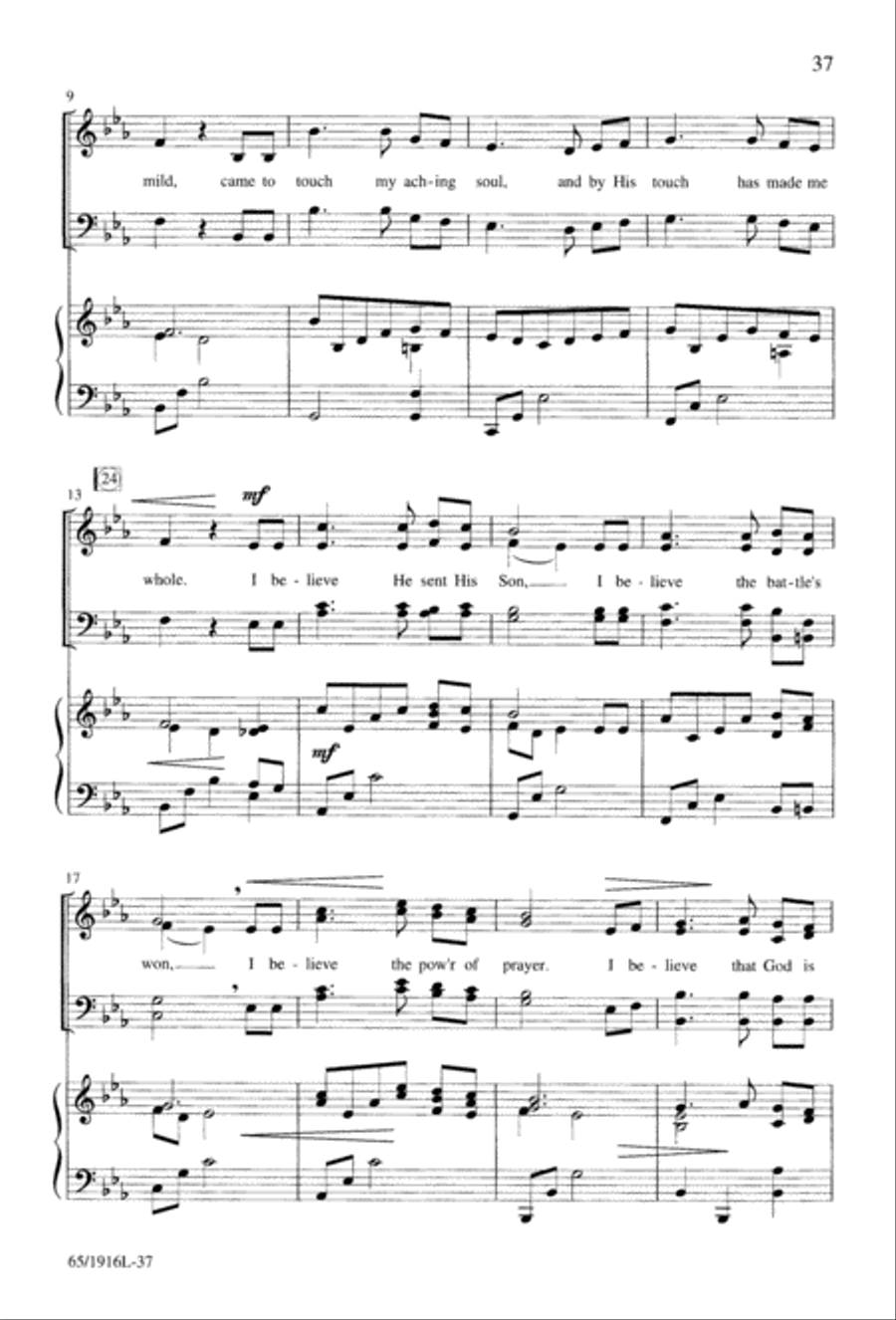 Touched by a Child, Touched by a King (Digital Download) 4-Part scores gallery preview page 37