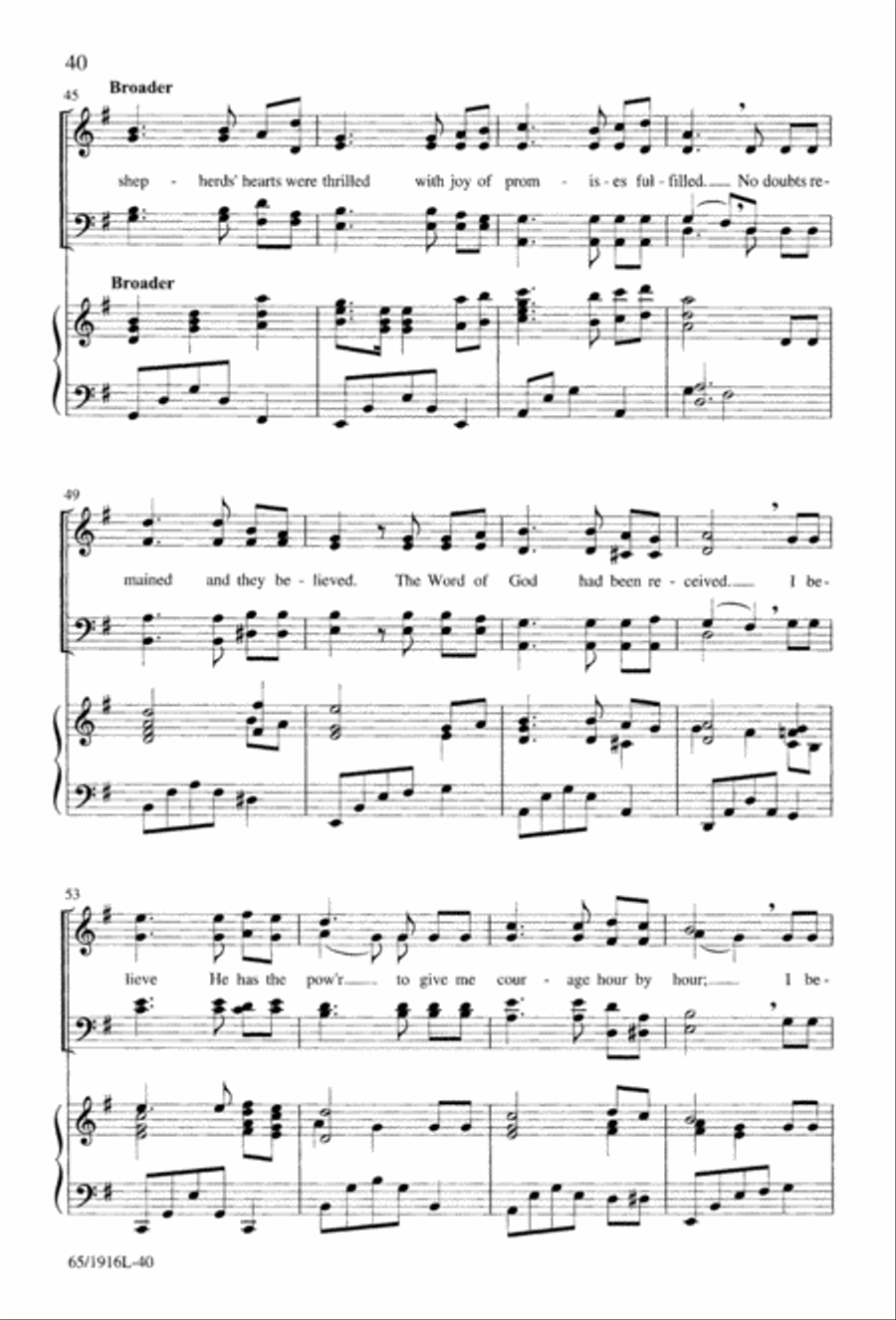 Touched by a Child, Touched by a King (Digital Download) 4-Part scores gallery preview page 40