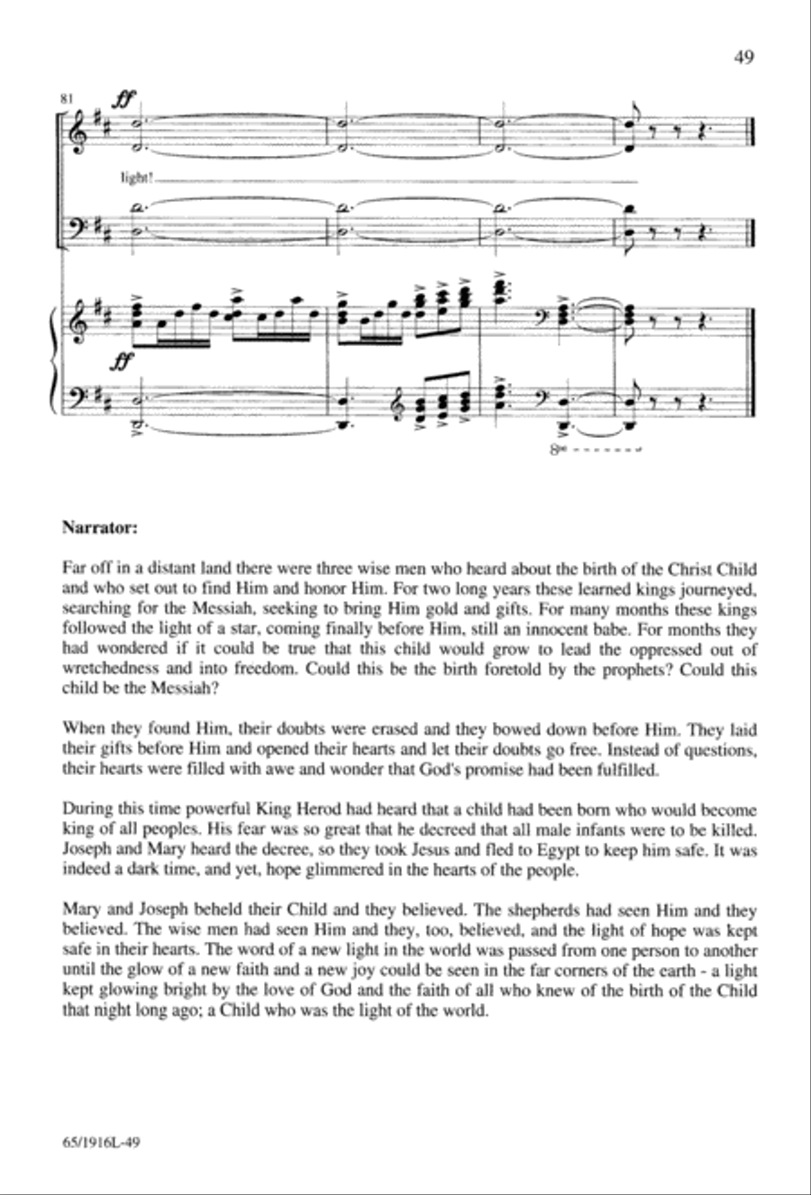 Touched by a Child, Touched by a King (Digital Download) 4-Part scores gallery preview page 49