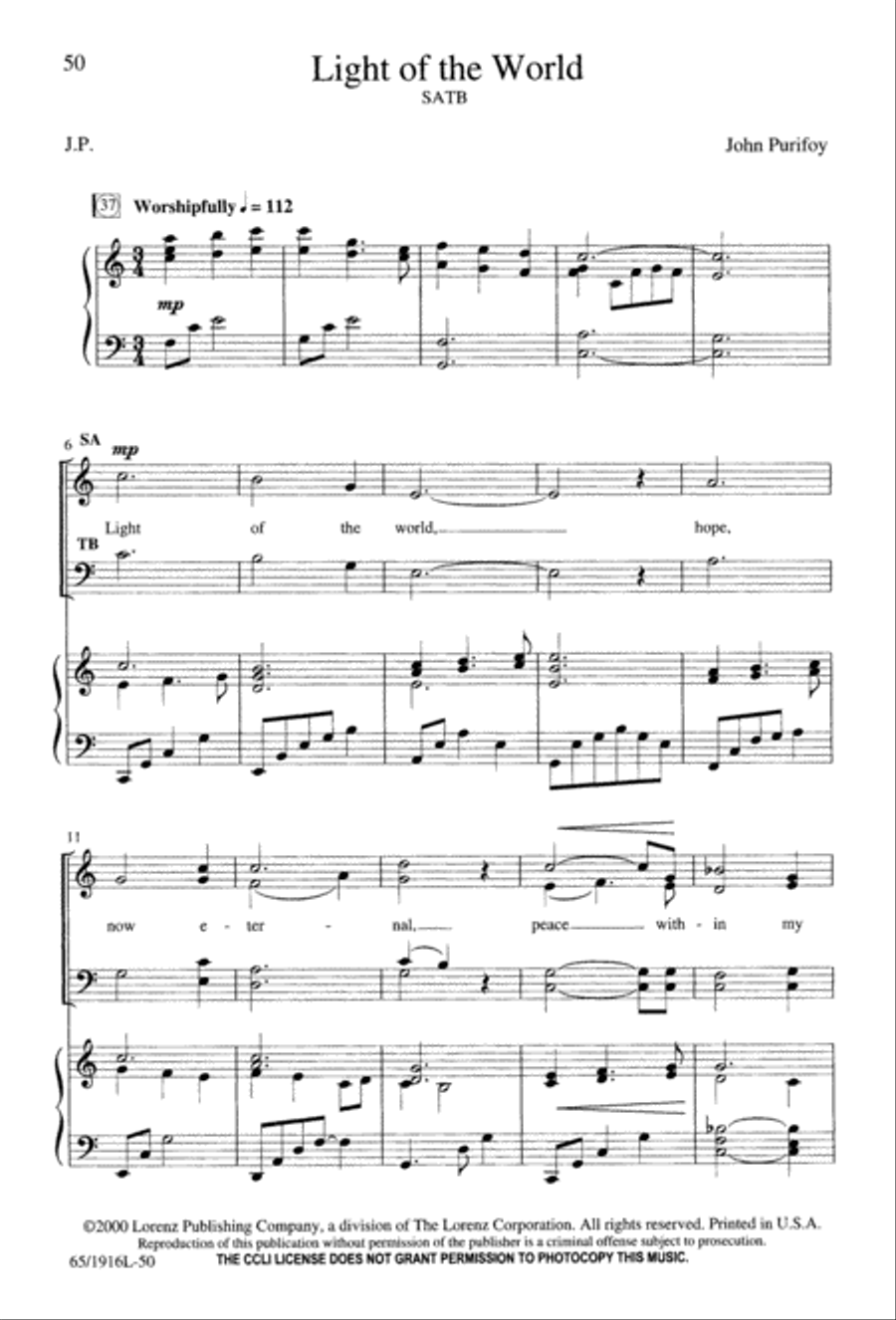 Touched by a Child, Touched by a King (Digital Download) 4-Part scores gallery preview page 50