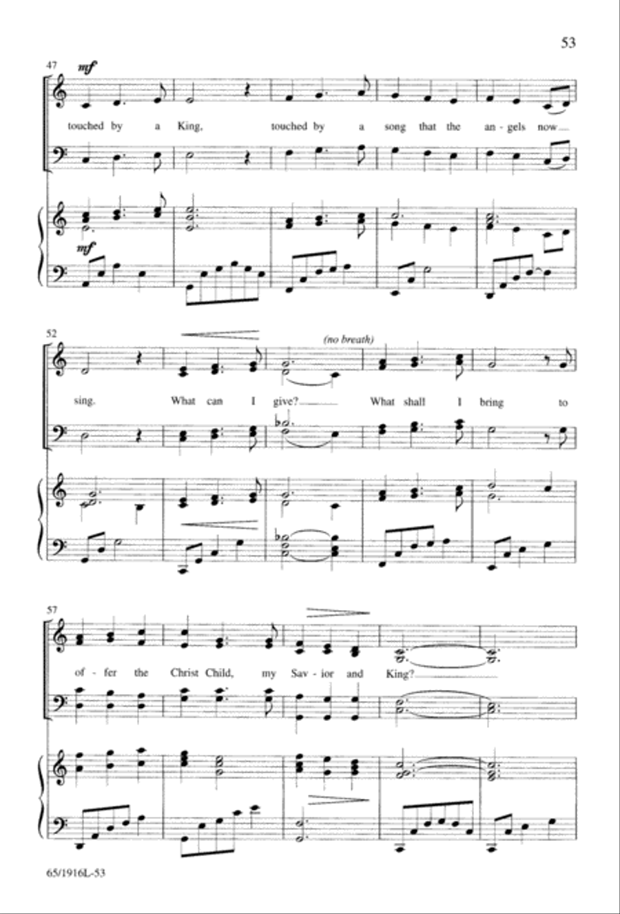 Touched by a Child, Touched by a King (Digital Download) 4-Part scores gallery preview page 53