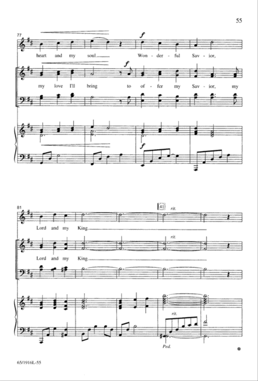Touched by a Child, Touched by a King (Digital Download) 4-Part scores gallery preview page 55