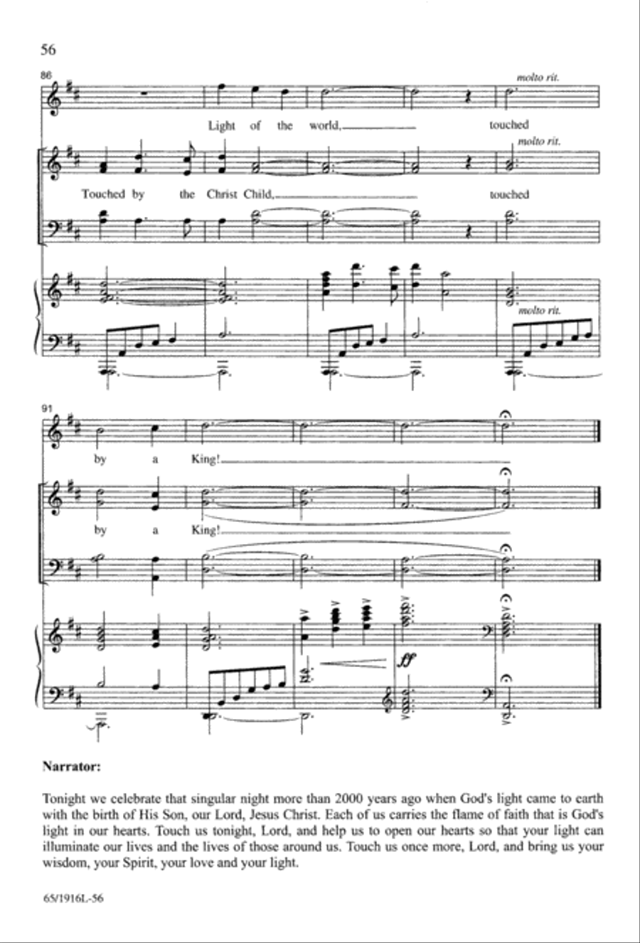 Touched by a Child, Touched by a King (Digital Download) 4-Part scores gallery preview page 56