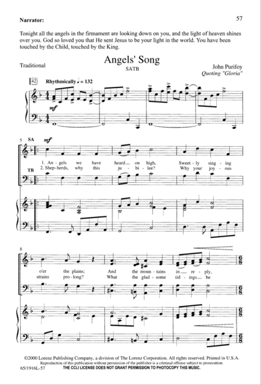 Touched by a Child, Touched by a King (Digital Download) 4-Part scores gallery preview page 57