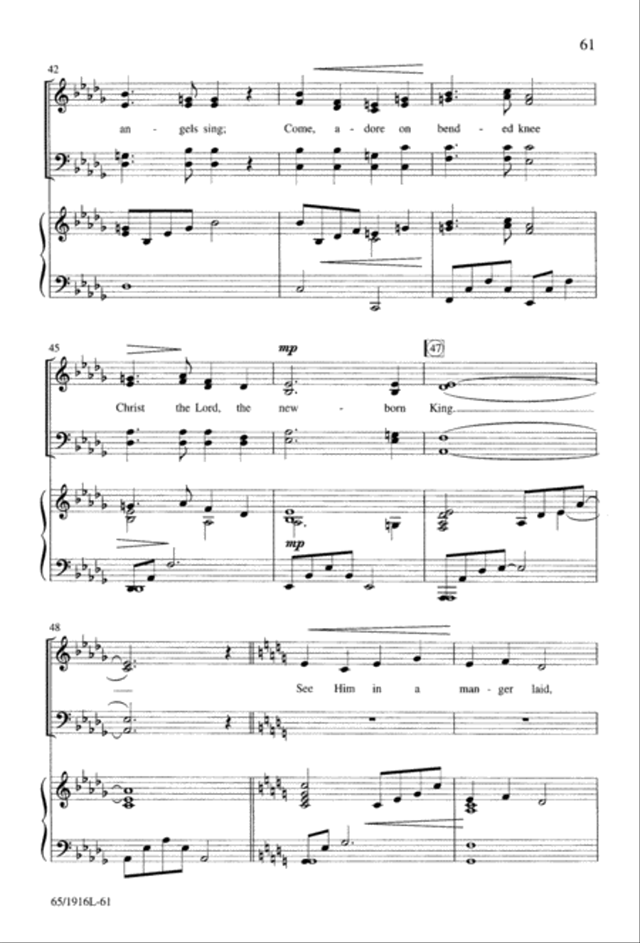 Touched by a Child, Touched by a King (Digital Download) 4-Part scores gallery preview page 61
