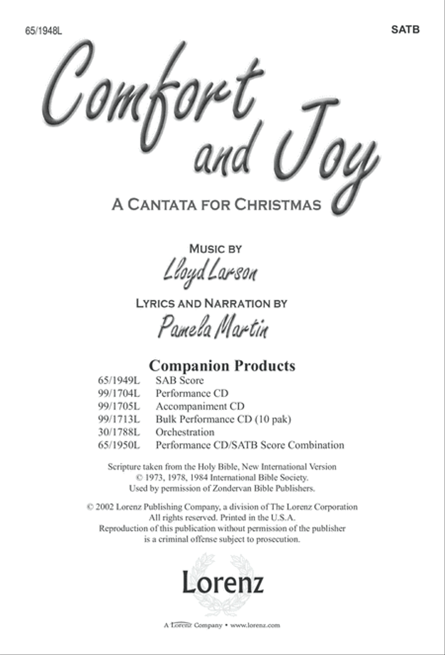 Comfort and Joy (Digital Download) 4-Part scores gallery preview page 1