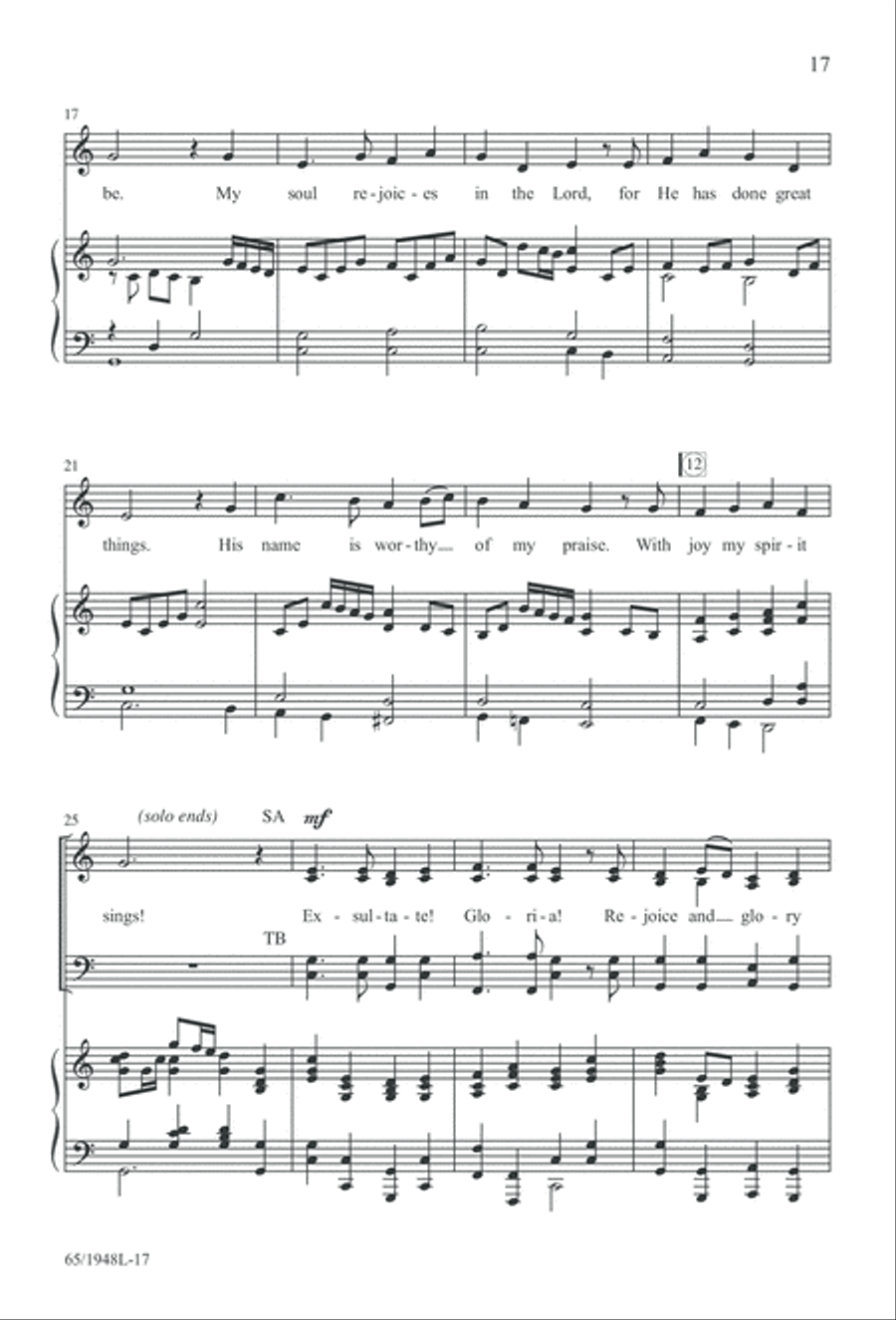 Comfort and Joy (Digital Download) 4-Part scores gallery preview page 17