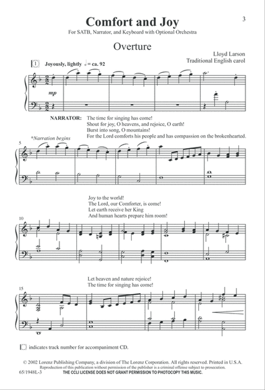 Comfort and Joy (Digital Download) 4-Part scores gallery preview page 3