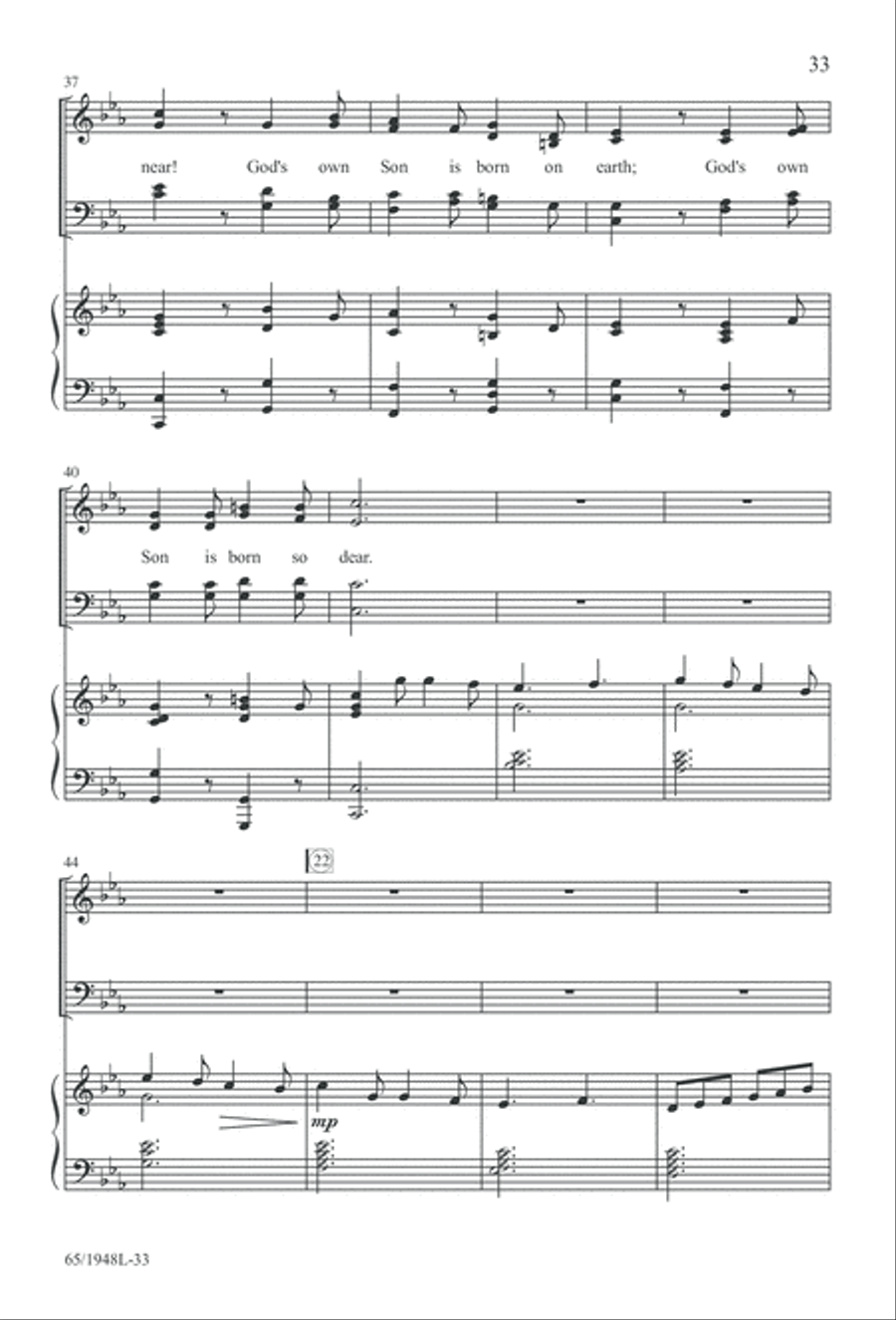 Comfort and Joy (Digital Download) 4-Part scores gallery preview page 33
