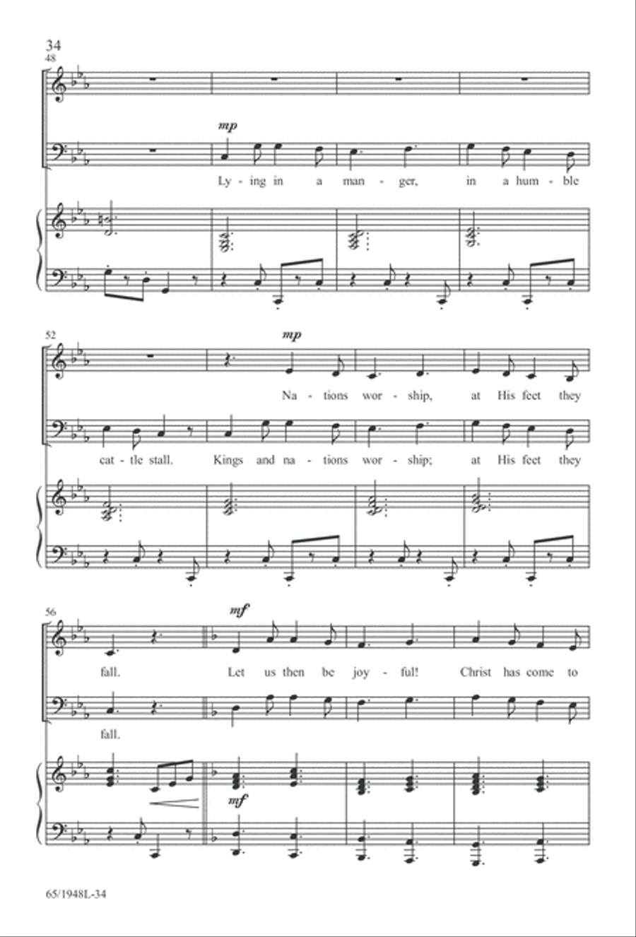 Comfort and Joy (Digital Download) 4-Part scores gallery preview page 34