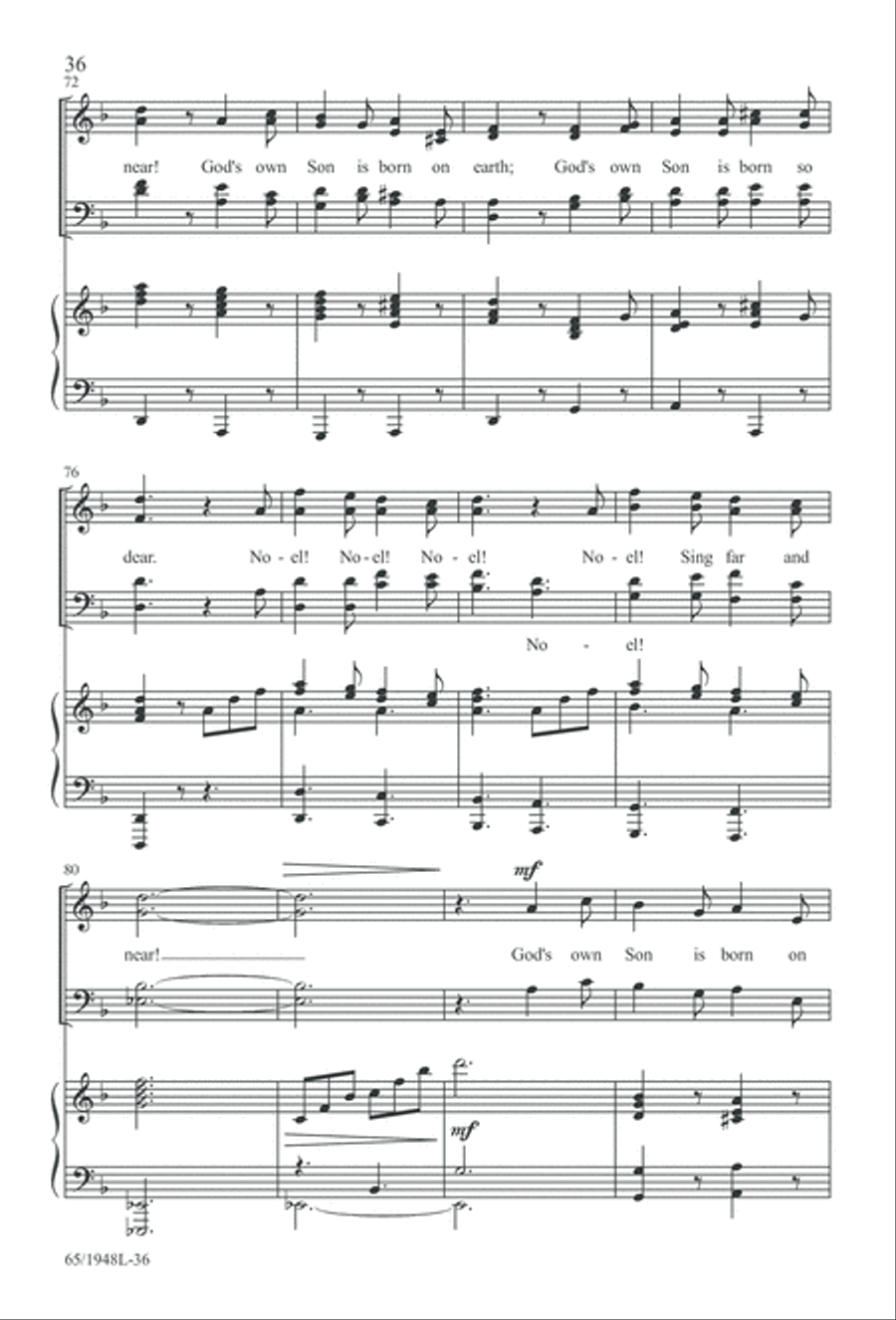 Comfort and Joy (Digital Download) 4-Part scores gallery preview page 36