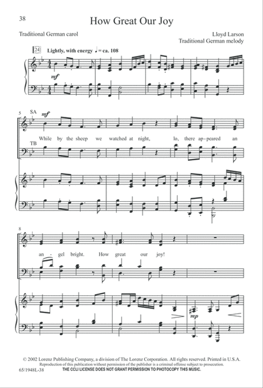 Comfort and Joy (Digital Download) 4-Part scores gallery preview page 38