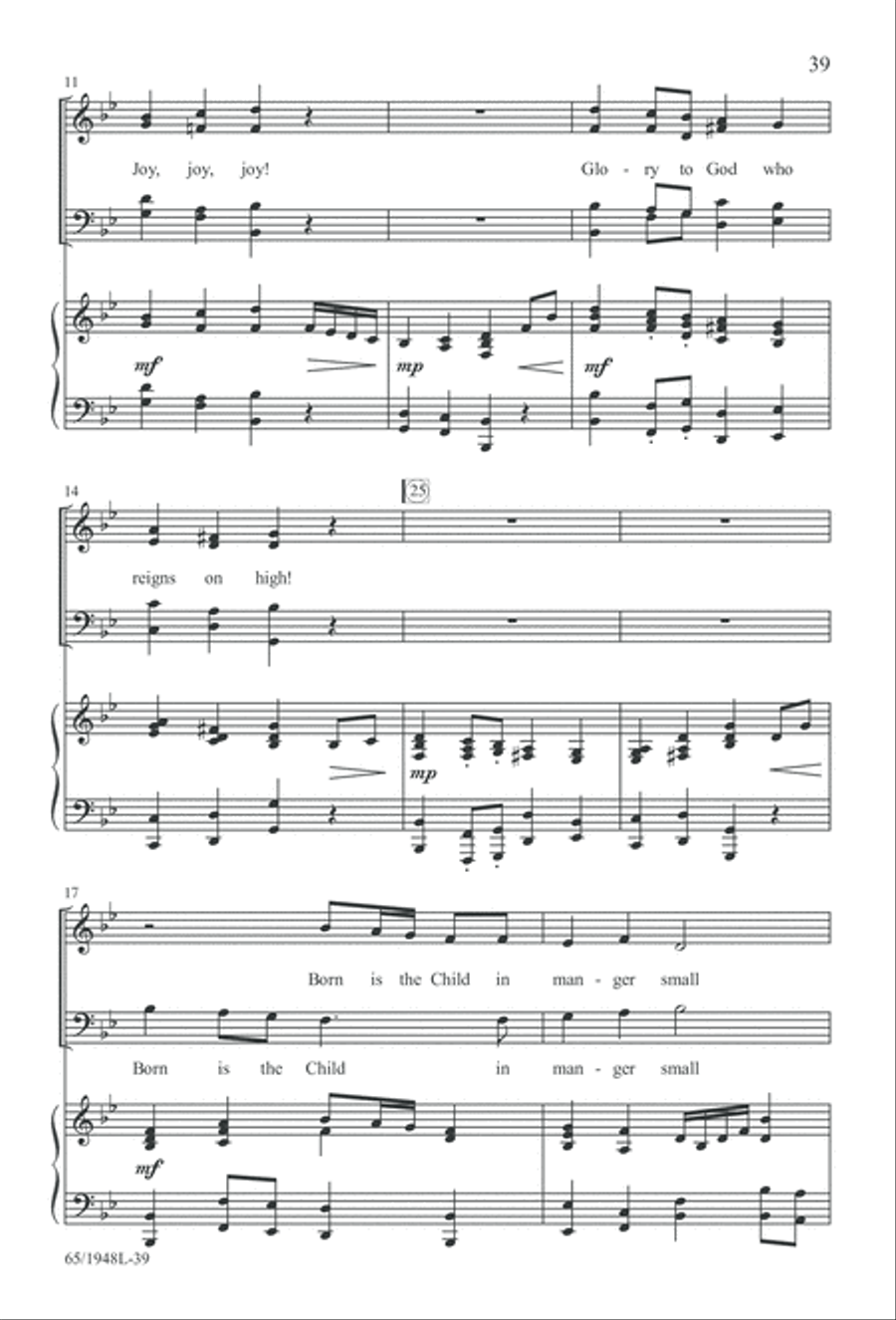 Comfort and Joy (Digital Download) 4-Part scores gallery preview page 39
