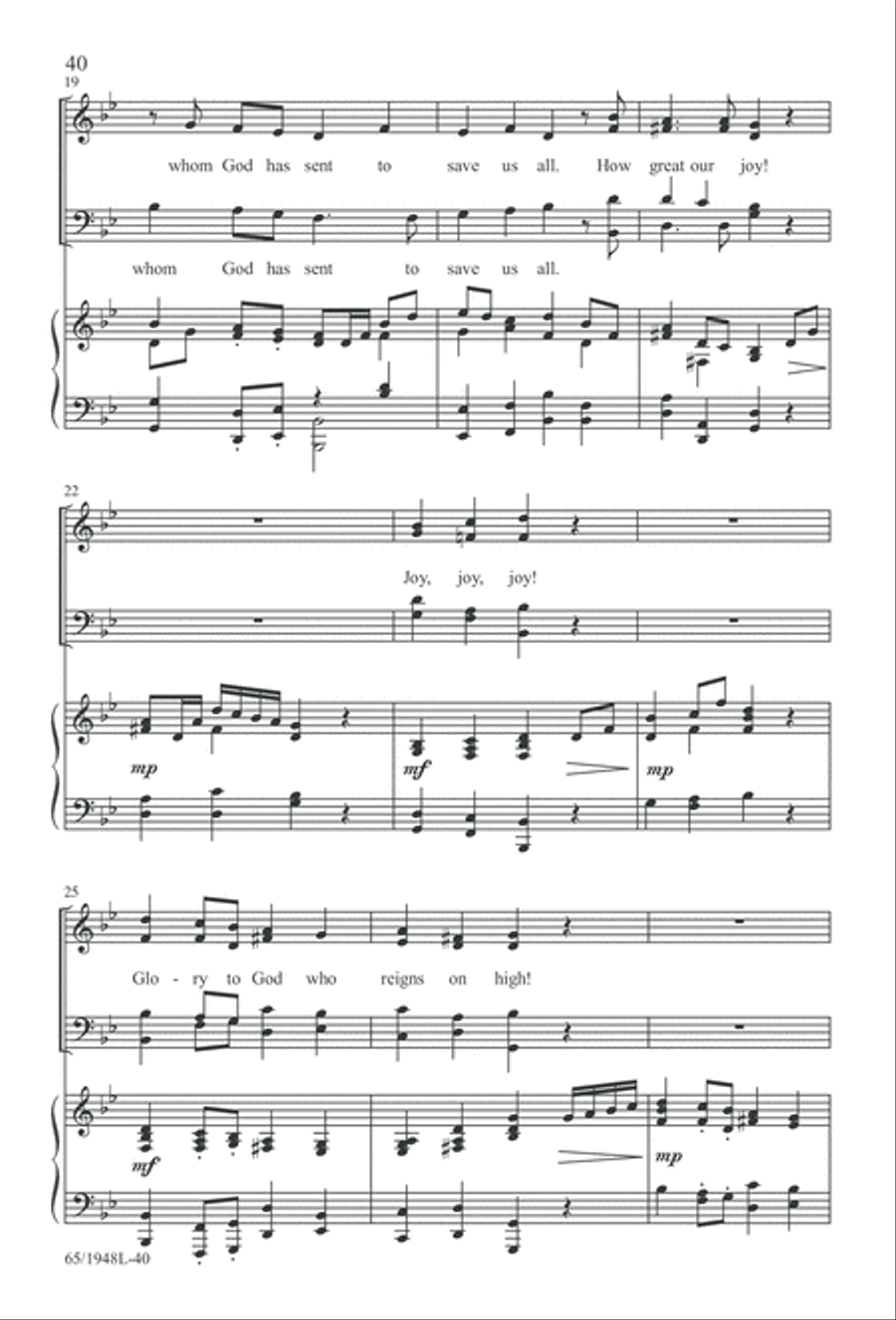 Comfort and Joy (Digital Download) 4-Part scores gallery preview page 40
