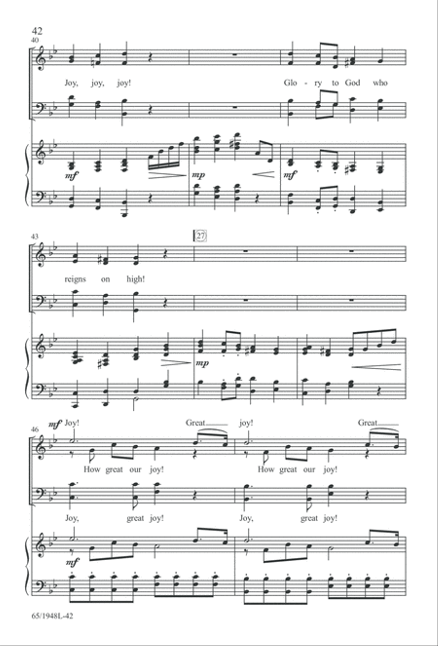 Comfort and Joy (Digital Download) 4-Part scores gallery preview page 42