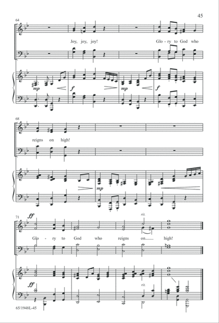 Comfort and Joy (Digital Download) 4-Part scores gallery preview page 45