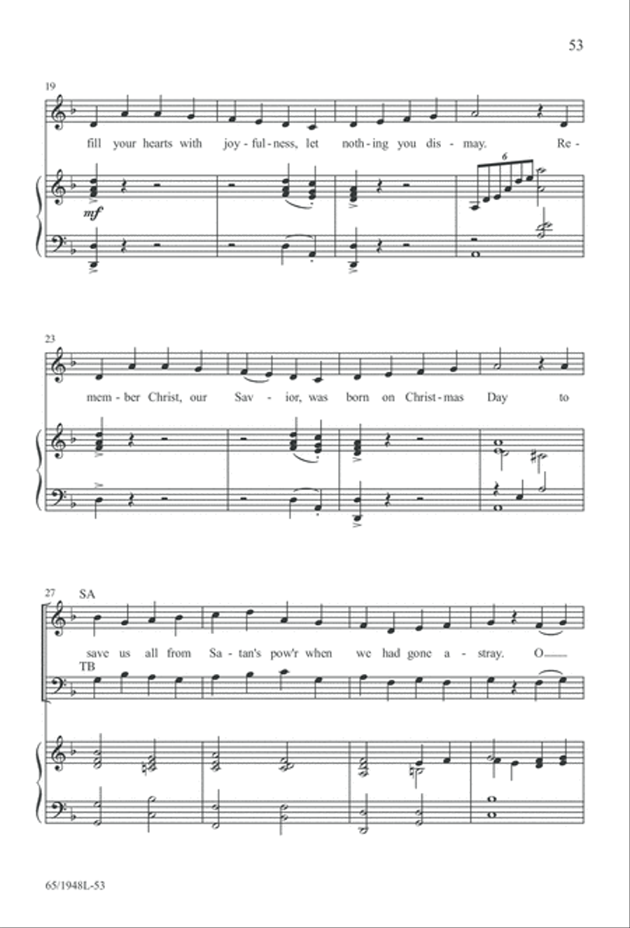 Comfort and Joy (Digital Download) 4-Part scores gallery preview page 53