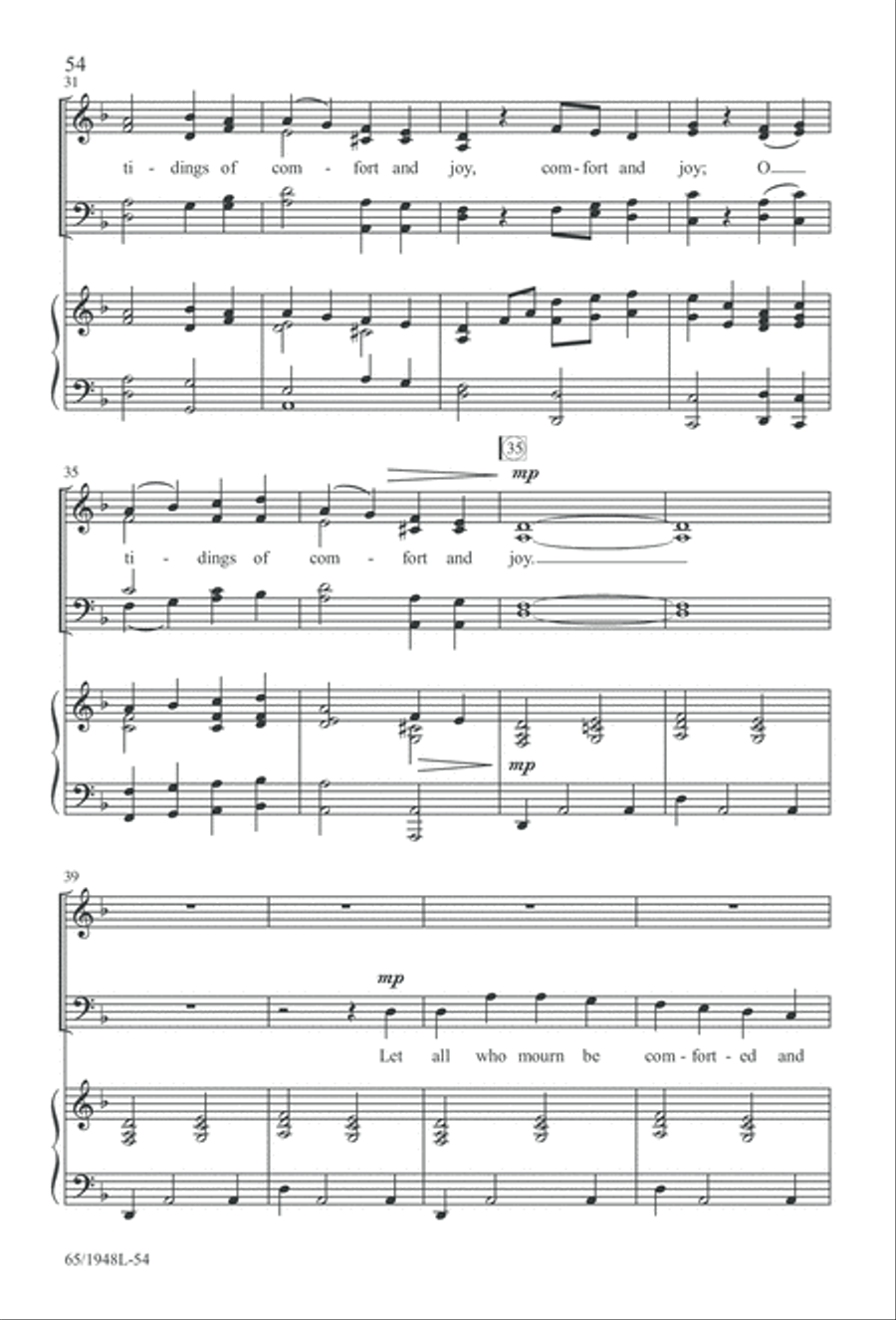 Comfort and Joy (Digital Download) 4-Part scores gallery preview page 54
