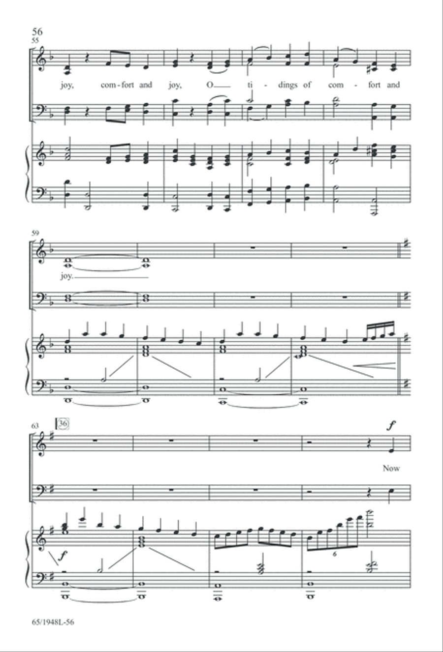 Comfort and Joy (Digital Download) 4-Part scores gallery preview page 56