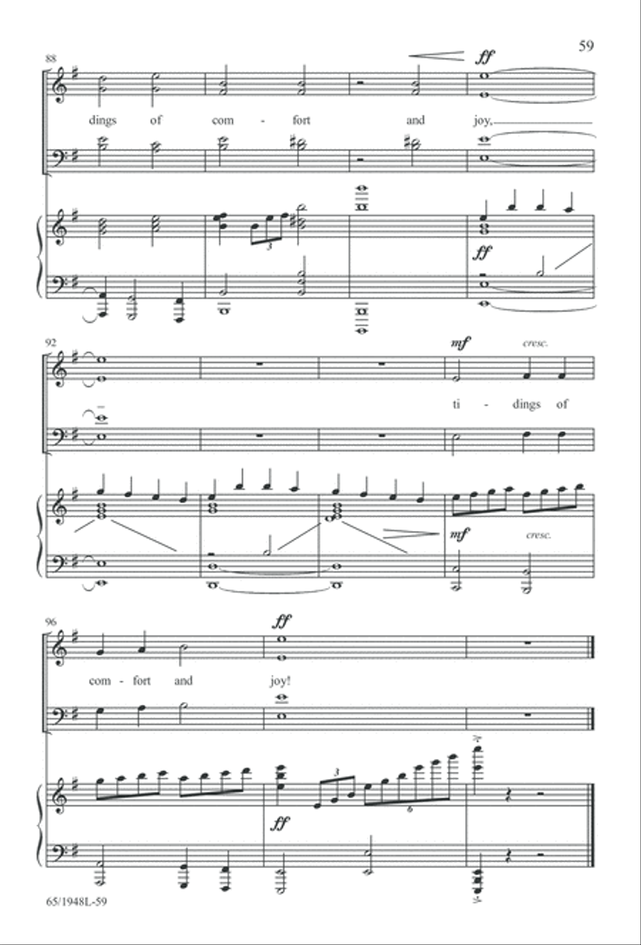 Comfort and Joy (Digital Download) 4-Part scores gallery preview page 59