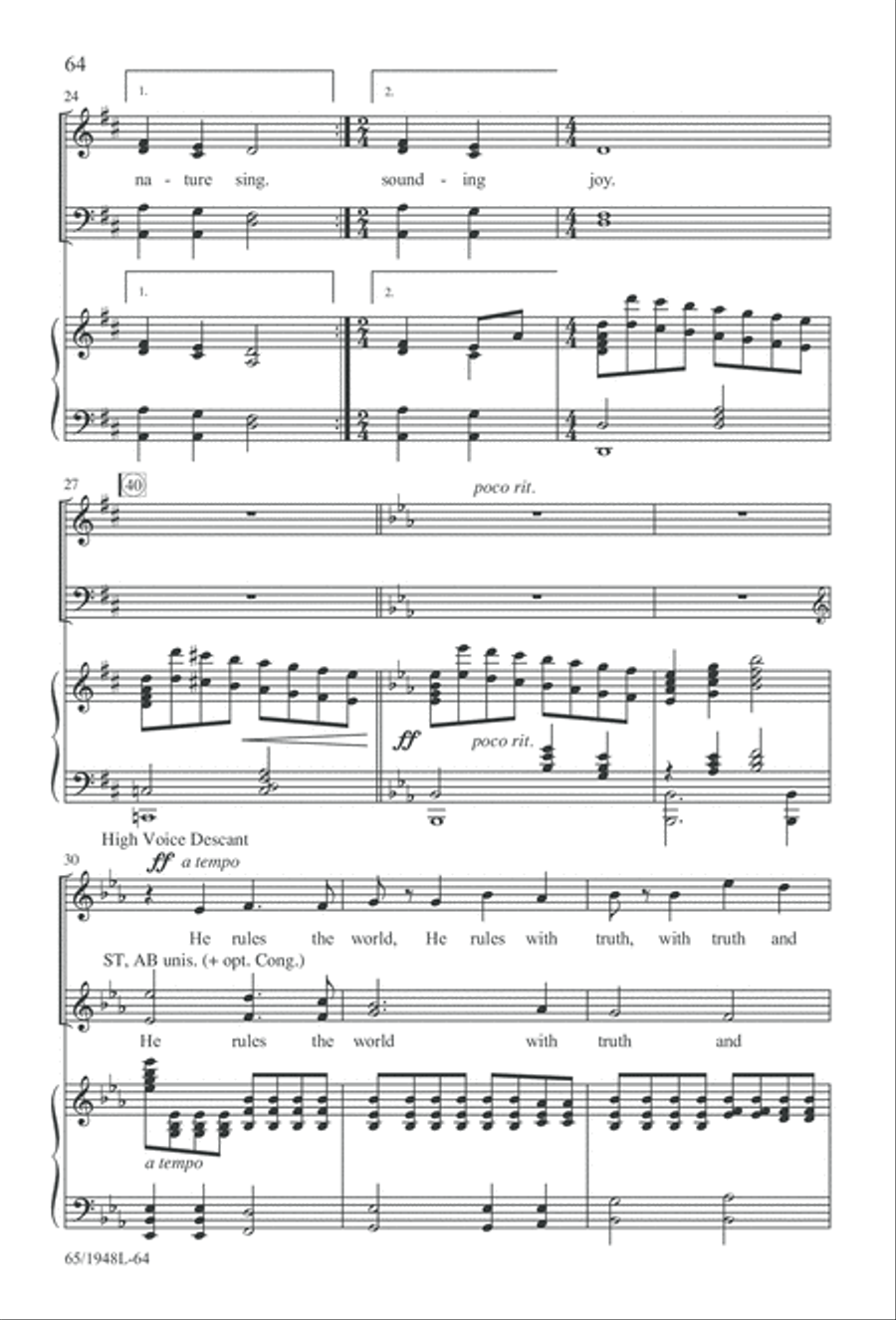 Comfort and Joy (Digital Download) 4-Part scores gallery preview page 64